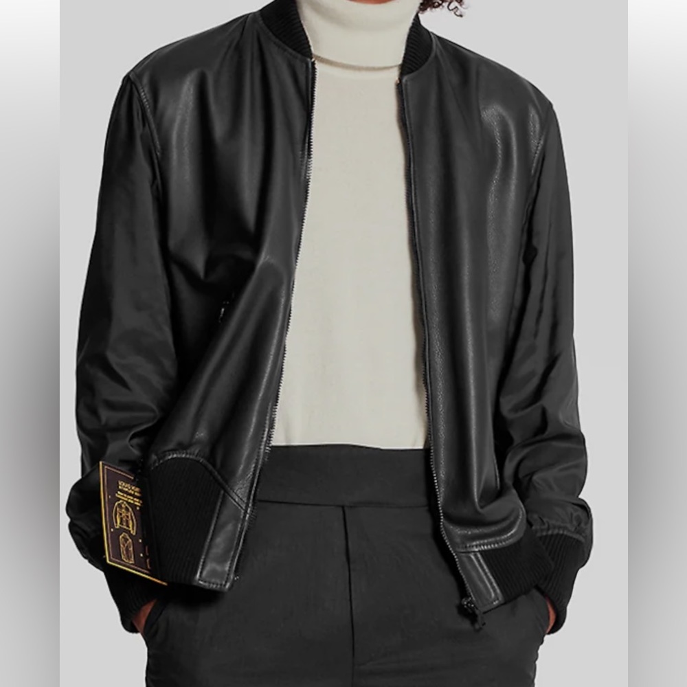 LOUIS Vuitton Reversible leather nylon jacket